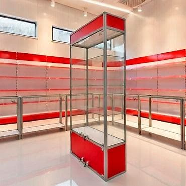 Соода жабдуулары: Прилавок витрина из профиля и стекла, торговые витрины для магазина — 2