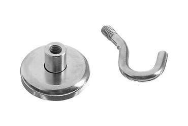 Неодимовый магнит крепежный: Диск Е22 в корпусе с крючком Магнит