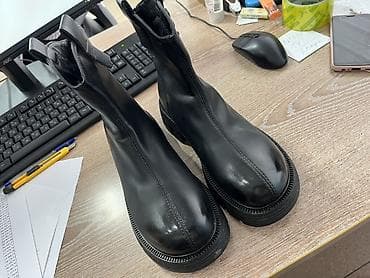 обувь рабочая: Женские ботинки-берцы B Fashion, черные - Материал верха: гладкая — 2