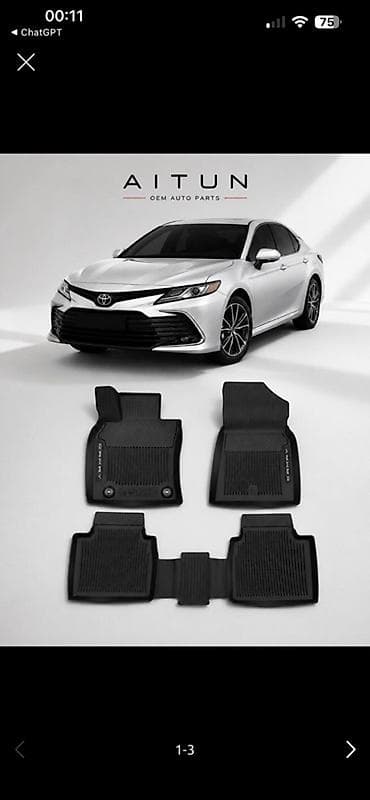 полики на камри 30: 3D Резиновые Полики Для салона Toyota, цвет - Черный, Б/у, Самовывоз — 1