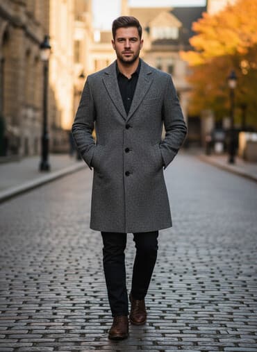 брендовые мужские спортивные костюмы из турции: Мужской комплект для делового образа Состав набора: - Серое пальто — 1