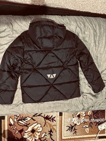 плащ дождовик: Пуховик, Короткая модель, С капюшоном, M — 4