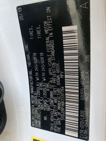 алмашаи: Toyota Highlander: 2019 г., 3.5 л, Автомат, Бензин, Кроссовер — 10