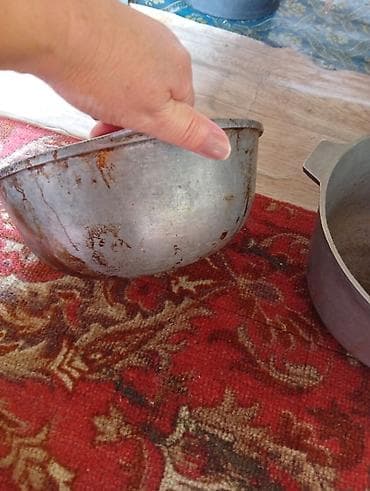 заварка: Казань, сковородка, идиш аяктар Набор советской алюминиевой — 3