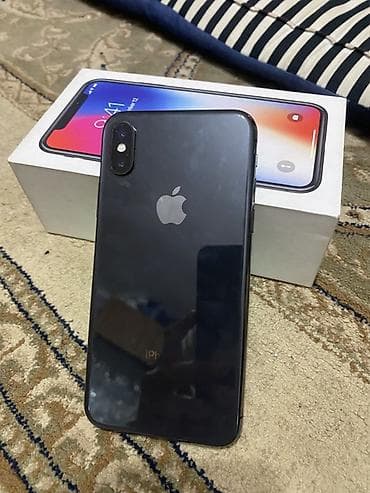 забыл: IPhone X, Б/у, 64 ГБ, Space Gray, Коробка, 81 % — 6