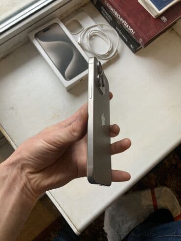 iphone 17 pro max цена бишкек: IPhone 15 Pro Max, Колдонулган, 256 ГБ, Куту, 90 % — 3