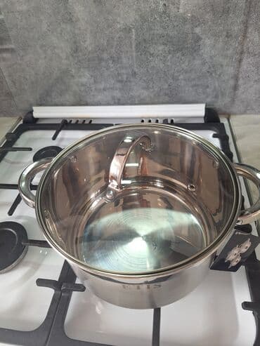 посуда кастрюли: Набор 3 шт. Нержавеющая сталь 18/10 Дно очень толстое. Крышка из — 8