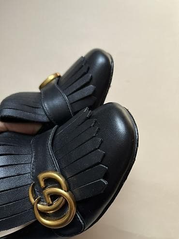 гуччи: Лоферы, 38, Gucci, Б/у, цвет - Черный, Самовывоз — 2