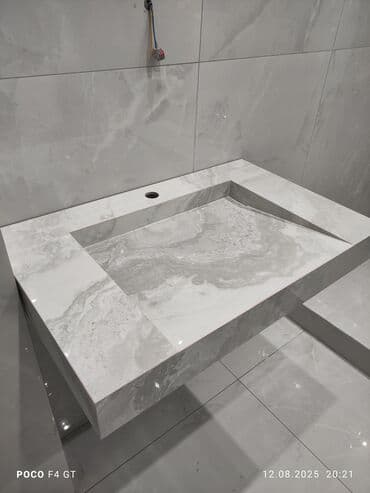 раковины для ванной с тумбой: Раковина для ванной, Квадрат форма, Материал: Керамика — 1