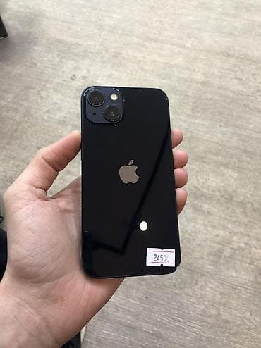 IPhone 13, Б/у, 128 ГБ, Midnight, Защитное стекло, Зарядное устройство, Чехол, 76 %