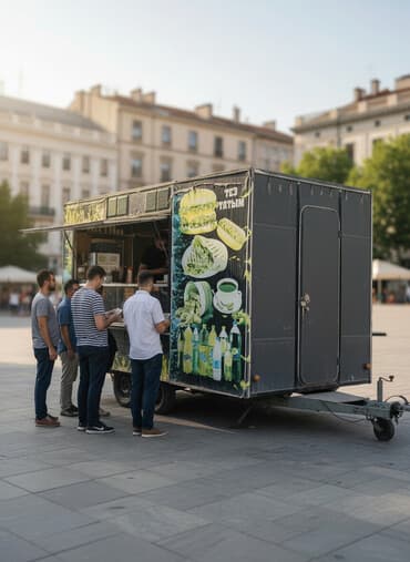 сдаю контейнер на рынке дордой: Мобильный фуд-трейлер (прицеп-киоск) Сурочно сатылат - коптон бери — 1