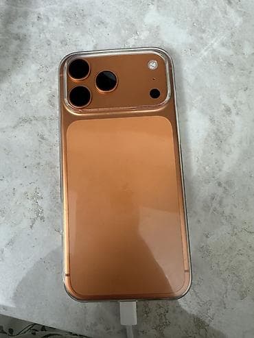 IPhone 17 Pro Max, Новый, 512 ГБ, Оранжевый, Зарядное устройство, Защитное стекло, Кабель, 100 %