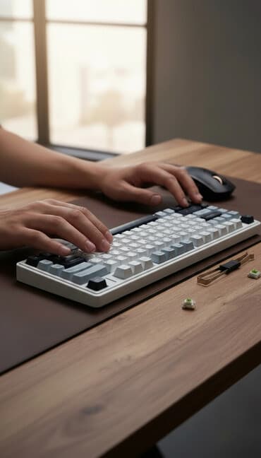 клавиатура компьютера купить: Клавиатура, Aula, Механическая, Bluetooth, Проводное подключение, Размер: 75% — 1