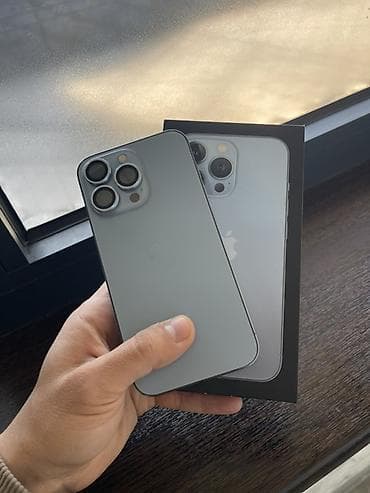 ноутбук айфон: IPhone 13 Pro, Б/у, 128 ГБ, Sierra Blue, Коробка, 79 % — 1