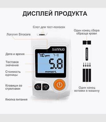 где можно купить глюкометр: Глюкометр Sannuo (Sinocare) GA-3 Компактный прибор для быстрого — 3