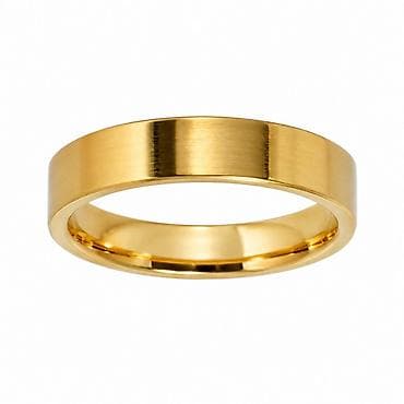 Личные вещи: Обручальное кольцо EURO из желтого золота 585 - Бренд: ADAMANT - — 1