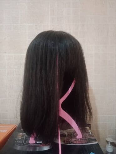 купить очки для зрения с накладками: Парик каре из тёмных прямых НАТУРАЛЬНЫХ ВОЛОС - Форма: классическое — 5