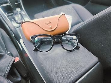 Очки Ray-Ban с камерой с круглой оправой + фирменный чехол коробка