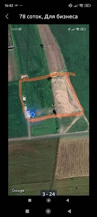 участка сатам: 78 соток, Для бизнеса — 3