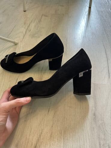 лоферы 37 38: Туфли замшевые, на устойчивом каблуке, новые. 38 размер — 3