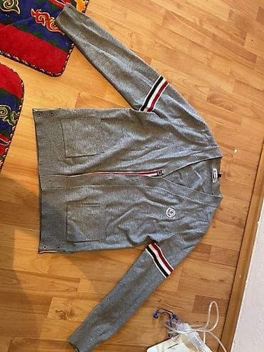 tech fleese: Серый кардиган Moncler - Материал: тонкий мягкий трикотаж (состав — 1