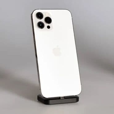 запчасти для телевизоров в бишкеке: IPhone 12 Pro, Б/у, 256 ГБ, White Titanium, Защитное стекло, 73 % — 5