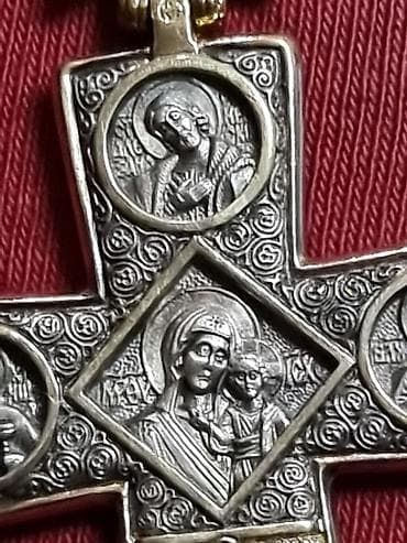 серебряный крест: СЕРЕБРЯНЫЙ Православный нательный крест‑подвеска с двусторонним — 4