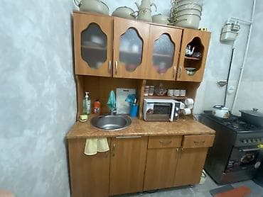 dinner table: Кухонный гарнитур, Б/у, цвет - Коричневый, ДСП, Самовывоз — 4