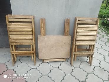 Туалетные столики: Комплект садовой мебели, Стулья, Дерево — 1