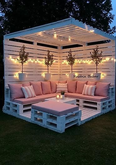 Үй жана бакча: Пергола, Жыгач, Өзүнчө турган, Камтылган арткы жарык, Жаңы, Орнотуу — 4