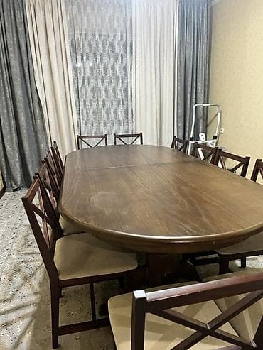 Стол и стул для зала, Б/у, Самовывоз, цвет - Коричневый — 7