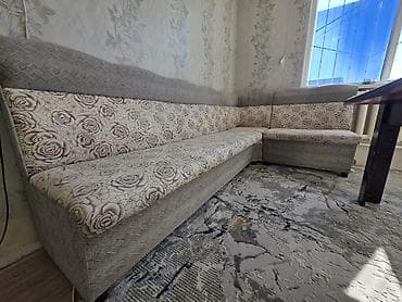 ашкана гарнитуры: Ашкана үчүн жумшак бурчек, Колдонулган, Башка материал, түсү - Боз — 1