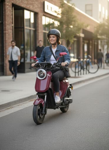 Электроскутер городского типа - Компактный электроскутер с низкой