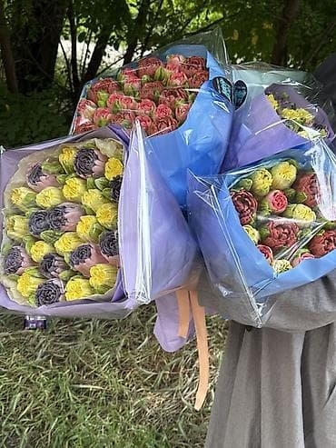 подушки для сна: Зефирный букет S - Композиция из зефира в форме бутонов: нежные — 4