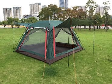 палатки куб: Палатка кемпинговая семейная, быстросборная 2.4 на 2.4 - Просторная — 4
