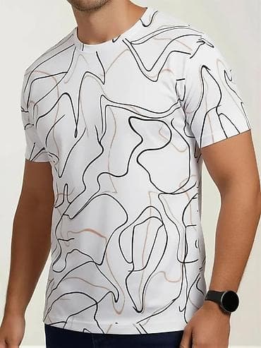 этно рубашка мужская: Мужская футболка с абстрактным принтом - Материал: 100% хлопок — 6
