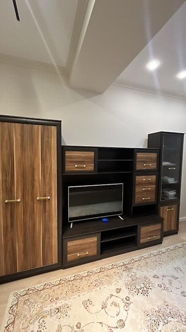 Офисная мебель: Гарнитур для зала, Б/у, Тумба под ТВ, Самовывоз, цвет - Коричневый — 3