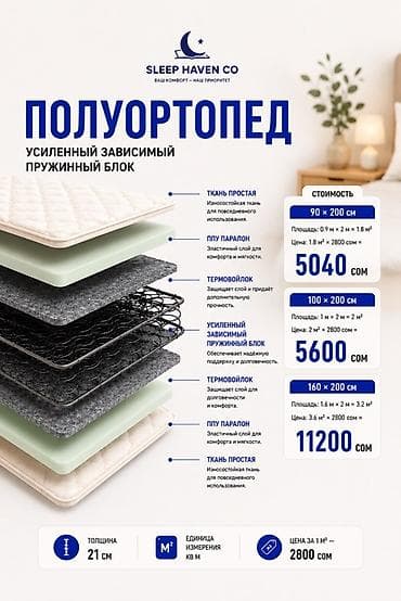 кел кел: Матрасы Sleep Haven Co — серия ЭКОНОМ, ПОЛУОРТОПЕД, КОМФОРТ и ЛЮКС — 2