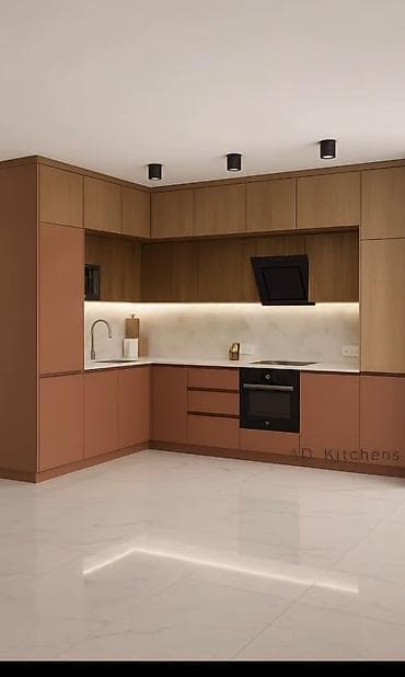 Кухонный гарнитур, Новый, цвет - Коричневый, МДФ, Бесплатная доставка