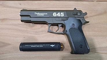 огнестрел: Игрушечный пистолет AirSoft Gun K6D (модель «645») - Тип: пружинный — 3