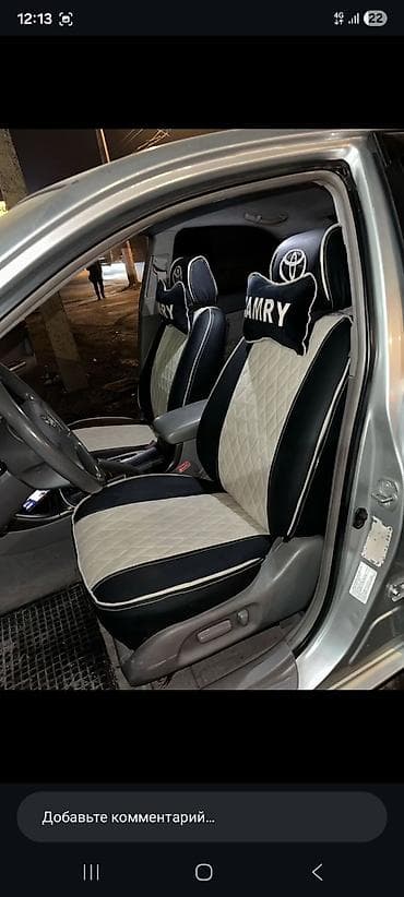 сидения альфард: Чехлы Экокожа, С подушкой, цвет - Черный, Toyota — 4