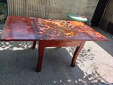 стол для телевизор: Стол трансформер Для кухни, Раскладной стол, Длина, см: 192-105 см, цвет - Коричневый — 1