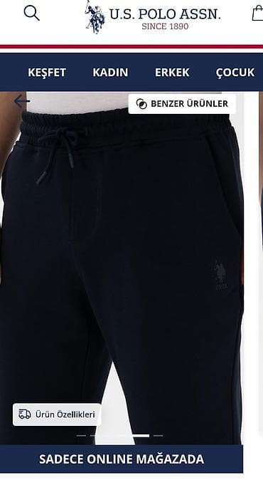 штаны zara: Мужские брюки, M, Us Polo Assn, Новый, цвет - Синий — 1