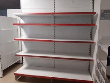 оборудование для бутика: Витрины, стеллажи, полки торговые металлические б/у, полка магазинная — 1