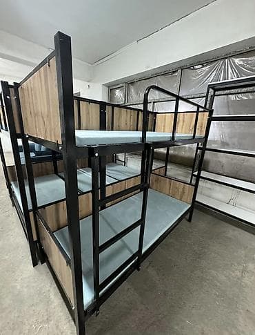 bunk bed: Двухъярусная металлическая кровать - Прочная сварная рама из — 4