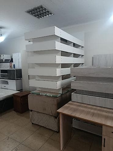 Эмерек: Уктоочу бөлмө гарнитуру, Жаңы, Бир кишилик керебет, Кыргызстан, Бөлүп төлөө менен, ДСП, Өзү алып кетүү, Акылуу жеткирүү, түсү - Ак — 4