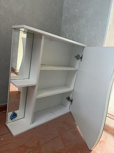 Шкафы: Шкаф для ванной, С зеркалом, ЛДСП — 2