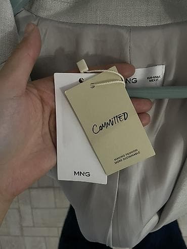 манго mango: Пиджак, Блейзер, Однобортная модель, L — 5