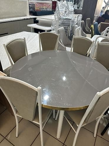 small table: Кухонный стол и стул, Новый, Бесплатная доставка, цвет - Серый — 3