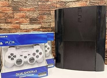 Продаю идеальную PS3 Super slim, прошитая +40топ игр, Память 500гиг